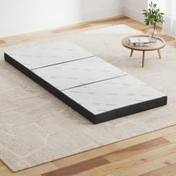 Foldable Single Foam Mattress Bamboo Cover Portable Space Saving Floor Bed Convertible Guest Sleeping Mat Extra Comfort Durable Breathable Washable Cover