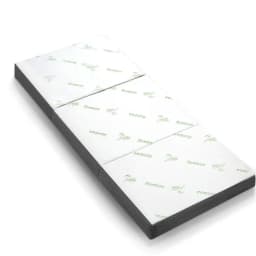 Foldable Single Foam Mattress Bamboo Cover Portable Space Saving Floor Bed Convertible Guest Sleeping Mat Extra Comfort Durable Breathable Washable Cover