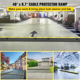 SucceBuy Cable Protector Ramp 5 Packs 2 Channels Speed Bump Hump 11000 LBS Load Capacity Protective Wire Cord Ramp