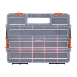 3 Pack Stackable Tool Box Organizer for small Parts Hardware Storage Box Portable Plastic Compartment Organizer for Screws Nails Nuts Crafts