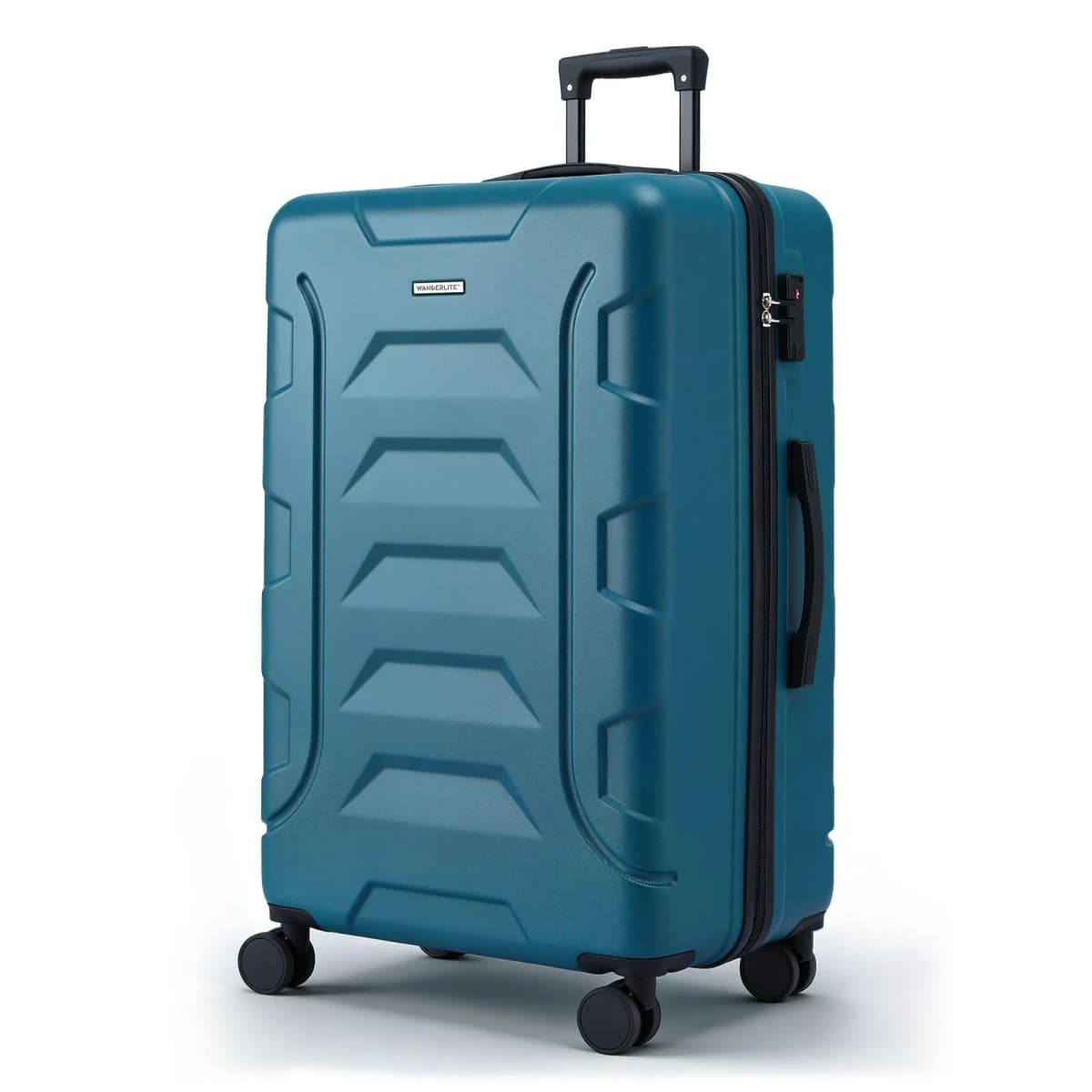 28 Inch Lightweight Hard Shell TSA Approved Teal Travel Suitcase with Spinner Wheels