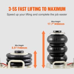 VEVOR Air Jack 3 Ton Triple Bag Air Jack Airbag Jack Fast Lifting Pneumatic Jack with Side Handles for Car Garage Repair