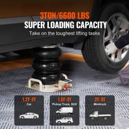 VEVOR Air Jack 3 Ton Triple Bag Air Jack Airbag Jack Fast Lifting Pneumatic Jack with Side Handles for Car Garage Repair