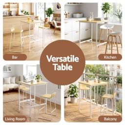 Modern Pine Bar Table Counter Height Kitchen High Dining Desk 60x92cm Pub Style
