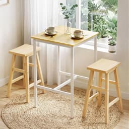 Modern Pine Bar Table Counter Height Kitchen High Dining Desk 60x92cm Pub Style