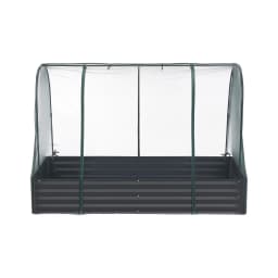Galvanized Raised Garden Bed with Mesh Netting Outdoor Planter Box Bird Proof 180x90x120cm