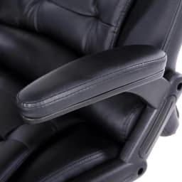 8 Point Massage Office Chair Heated Seat Recliner PU Leather Black Ergonomic Comfort Relaxation Chair for Home Office Use