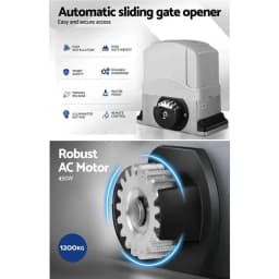 Automatic Sliding Gate Opener Kit 4M 1200KG Heavy Duty Electric Gate Motor Remote Control Access System