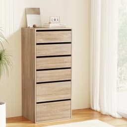 6 Drawer Tallboy Pine Dresser Chest of Drawers Wooden Storage Cabinet Bedroom Furniture