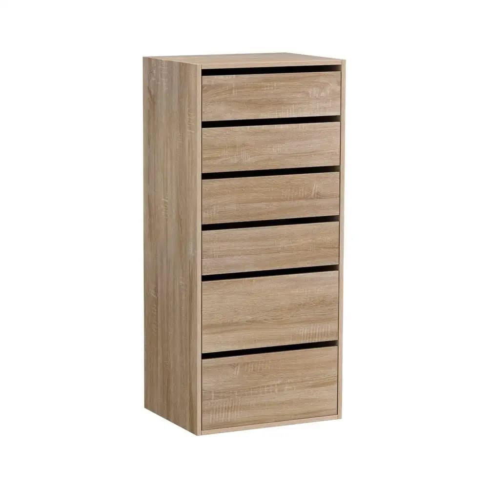 6 Drawer Tallboy Pine Dresser Chest of Drawers Wooden Storage Cabinet Bedroom Furniture