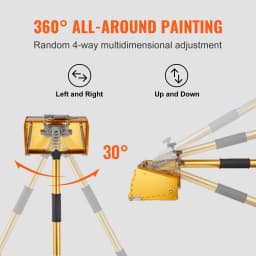 SucceBuy Drywall Flat Box Handle 40''-64'' Anodized Aluminum 5-Section Length Adjustable Non-Slip Grip Plasterboard Wallboard