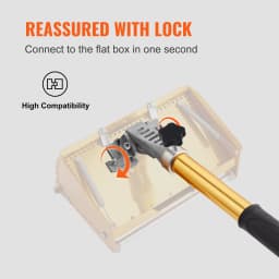 SucceBuy Drywall Flat Box Handle 40''-64'' Anodized Aluminum 5-Section Length Adjustable Non-Slip Grip Plasterboard Wallboard