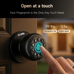 ICCSSI Spherical Lock Tuya Smart Lock Digital Electronic Lock Unlock Fingerprint/Password/Key/Bluetooth for Airbnb Home K10CPLUS