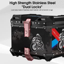65L Motorcycle Aluminum Top Box Tail Rear Luggage Storage Tool Cases for BMW R1200GS R1250GS R1200GS 1200 GS LC ADV Helmet Box
