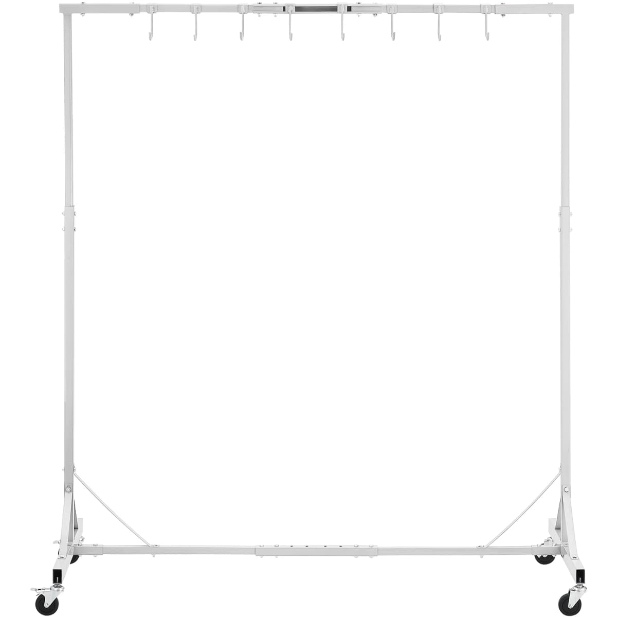 SucceBuy 66 lbs Painting Drying Rack 5-7ft Adjustable Height Automotive Paint Rack Stand with 8 Hooks for Auto Repair Shops