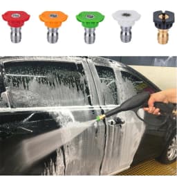 3000 PSI High Pressure Washer Gun Car Wash Foam Spray Short Wand Lance 5 Nozzle