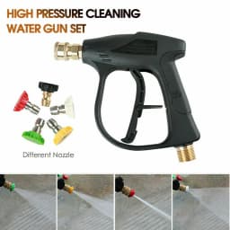 3000 PSI High Pressure Washer Gun Car Wash Foam Spray Short Wand Lance 5 Nozzle