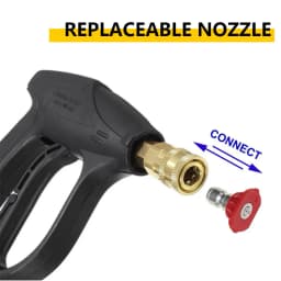 3000 PSI High Pressure Washer Gun Car Wash Foam Spray Short Wand Lance 5 Nozzle