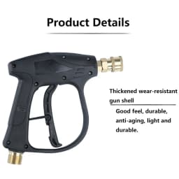 3000 PSI High Pressure Washer Gun Car Wash Foam Spray Short Wand Lance 5 Nozzle