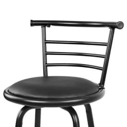 Set of 4 Swivel Leather Padded Metal Bar Stools Adjustable Height Durable Modern Kitchen Counter Chairs