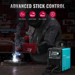 Bestarc 200A Stick Welder ARC MMA Lift TIG 220V IGBT Inverter LED Display Hot Start