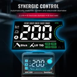 Bestarc 200A Stick Welder ARC MMA Lift TIG 220V IGBT Inverter LED Display Hot Start