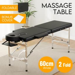 PORIYA Portable Massage Table 2 Fold Aluminum Bed Spa Salon Beauty Therapy Massage Bed