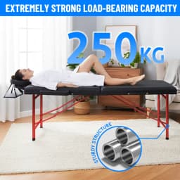 PORIYA Portable Massage Table 2 Fold Aluminum Bed Spa Salon Beauty Therapy Massage Bed