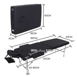 PORIYA Portable Massage Table 2 Fold Aluminum Bed Spa Salon Beauty Therapy Massage Bed