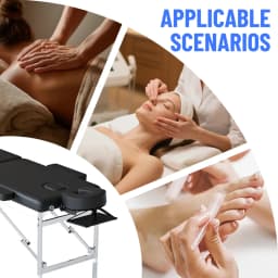 PORIYA Portable Massage Table 2 Fold Aluminum Bed Spa Salon Beauty Therapy Massage Bed