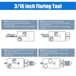 3/16 Brake Line Compact SAE Double Flare Flaring Tool for Auto Repair Brake Pipe