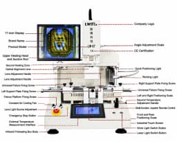 LWFix LW-07 Professional BGA Rework Station 5300W PCB Repair Machine Optical Alignment SMT Equipment for IC Chip Replacement and Electronics Repair