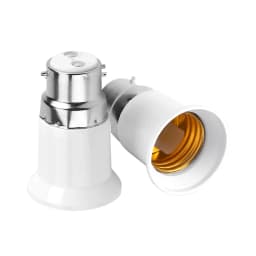 5pcs B22 Male to E27 Female Socket Base Bulb Adapter Nickle-plated Iron Light Socket Converter Lamp Holders