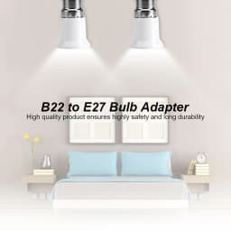 5pcs B22 Male to E27 Female Socket Base Bulb Adapter Nickle-plated Iron Light Socket Converter Lamp Holders