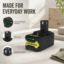 For RYOBI 18V High‑Performance Lithium Battery Low Self‑Discharge Fit All Power Tools Replace P104 P107 P108 P109