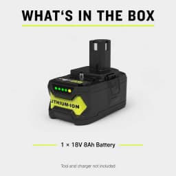 For RYOBI 18V High‑Performance Lithium Battery Low Self‑Discharge Fit All Power Tools Replace P104 P107 P108 P109