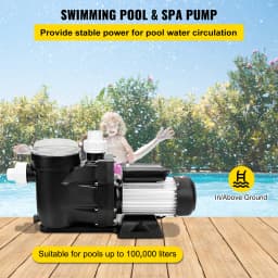SucceBuy2.5HP Pool Pump Motor With Strainer Basket 1850W Water Pump Aquarium Swimming Pool Pump Circulation Pump Above In Ground