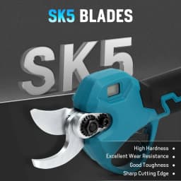 Jemi Tool brushless cordless electric pruning shears feature two cutting modes, suitable for gardening tree trimming and pot decoration. The sharp and sturdy blades can cut a maximum diameter of 30mm.