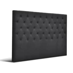 King Size Charcoal Fabric Upholstered Bed Headboard Bedroom Furniture