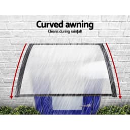 Window Door Awning 1x1m Transparent Rain Shelter Canopy Outdoor Entrance Protection Panel