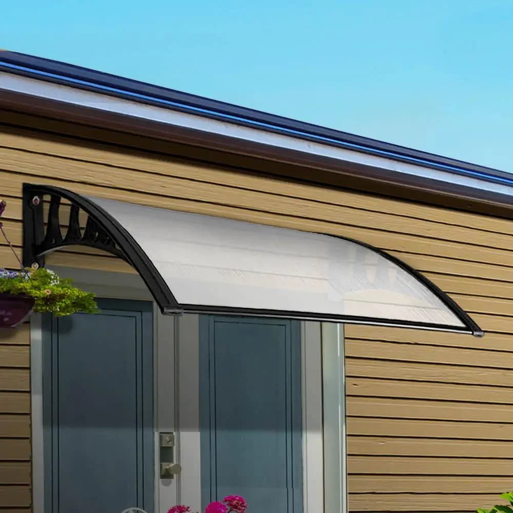 Window Door Awning 1x1m Transparent Rain Shelter Canopy Outdoor Entrance Protection Panel