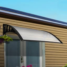 Window Door Awning 1x1m Transparent Rain Shelter Canopy Outdoor Entrance Protection Panel