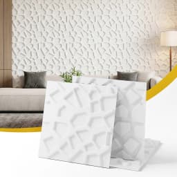 PVC 3D Decorative Wall Panels 50x50cm Set of 15 Feature Wall Panels for Home Interior Decor