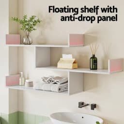 Floating Wall Shelf 3 Tier White Modern Storage Organizer Shelf for Living Room Bedroom Bathroom Kitchen Wall Mounted Decor