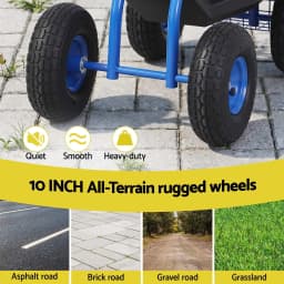 Garden Seat with Wheels 360 Degree Swivel Adjustable Height Heavy Duty Rolling Stool 150kg Capacity for Outdoor Use