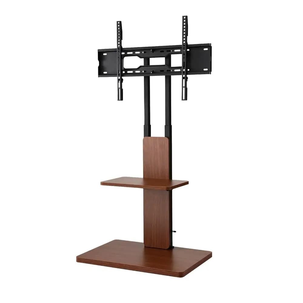 Universal Wood TV Stand Swivel Height Adjustable Tray for 32 to 70 Inch TVs
