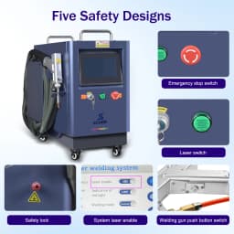 4 in 1 Air Cooled Laser Machine Strong Cutting Welding Cleaning for Metal 2000W Air Cooling Handheld Laser Welder Welding Guns