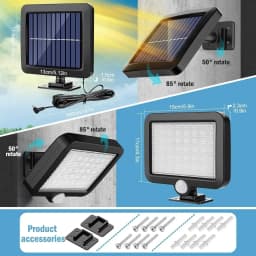 56LED Solar Lights Split Wall Lamp Motion Sensor Sunlight Light 3 Mode Outdoor Waterproof Emergency Street Garden Security Light