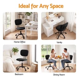 120cm Computer Desk with 3 Drawers and Open Shelves Ergonomic Armless Office Chair with Wheels Height Adjustable for home Office Study
