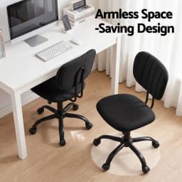 120cm Computer Desk with 3 Drawers and Open Shelves Ergonomic Armless Office Chair with Wheels Height Adjustable for home Office Study